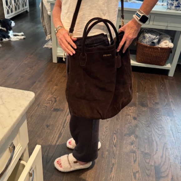 Prada Suede Handbag / Tote - Picture 8 of 11